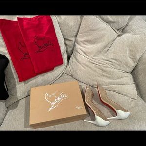 Christian Louboutin follies strass 85 - version snow. Size 38.5